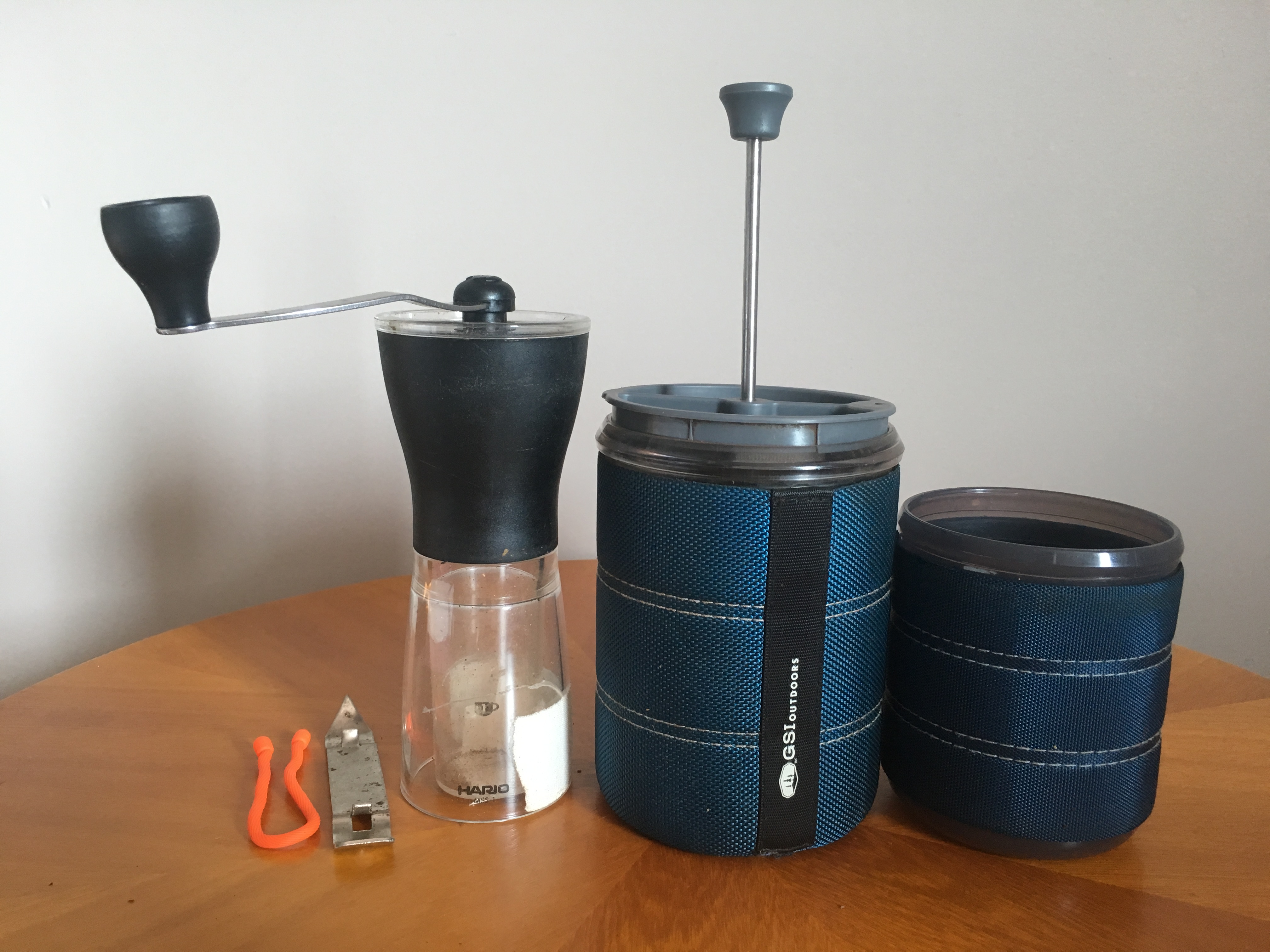 travel coffee setup